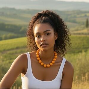 Furla Vintage Italian Lucite Necklace